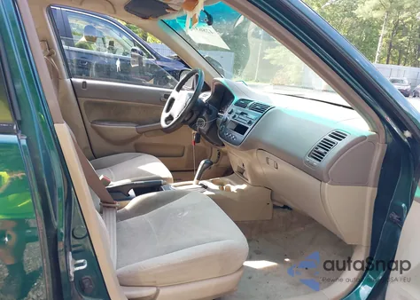 2001 Honda Civic Lx z USA, uszkodzony, nr VIN 2HGES16581H524942